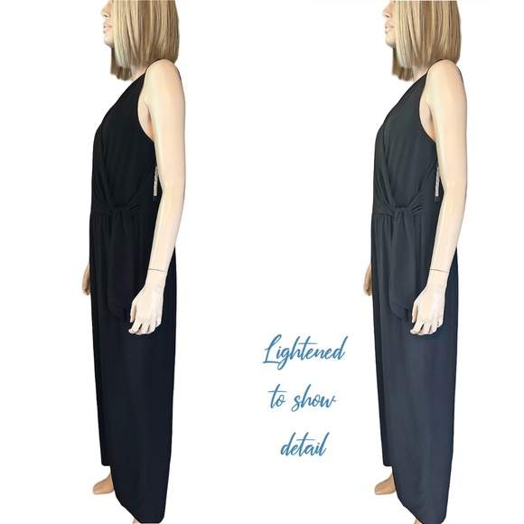 Tahari Jumpsuit Romper 1-Piece Surplice V-Neck Cross Over Front with Tie Waist - Picture 11 of 15